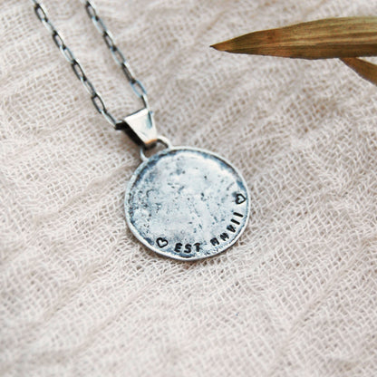 Men's Organic Personalised Coin Necklace