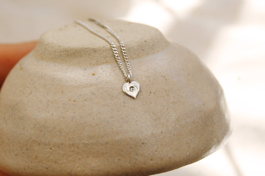 Personalised Initial Sweet Heart Necklace