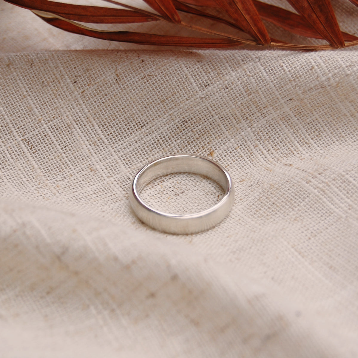Classic Unisex Court Wedding Ring | Recycled Silver or Gold Band