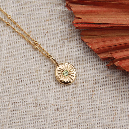 Gold Radiance Sunburst Necklace