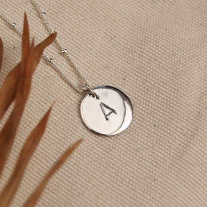 Initial Disc Necklace