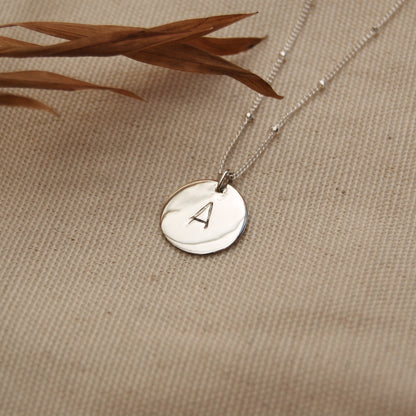 Initial Disc Necklace