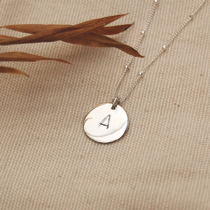 Initial Disc Necklace