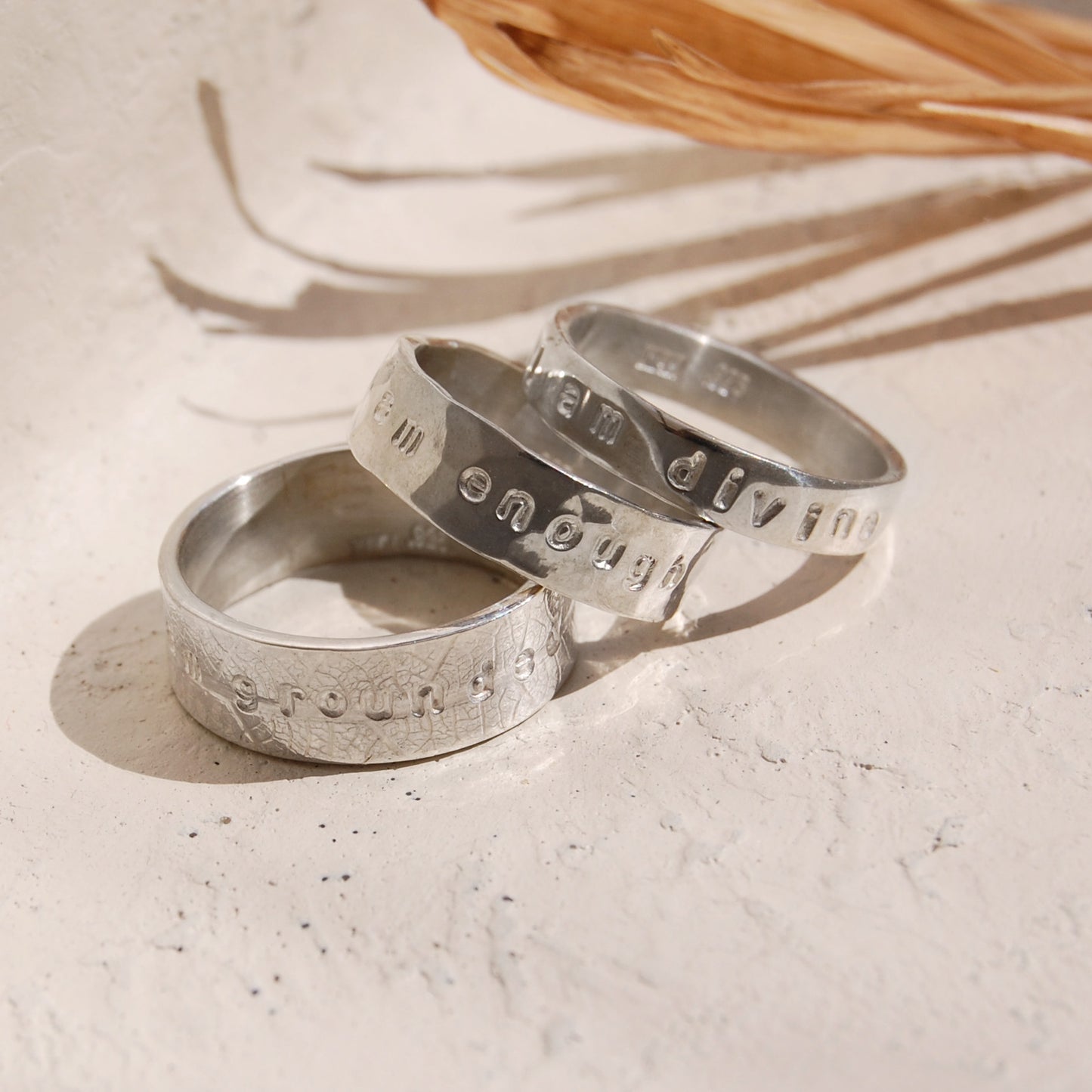 Personalised Affirmation Mantra Ring