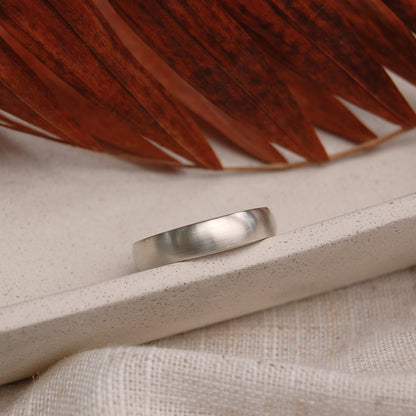 Classic Unisex Court Wedding Ring | Recycled Silver or Gold Band