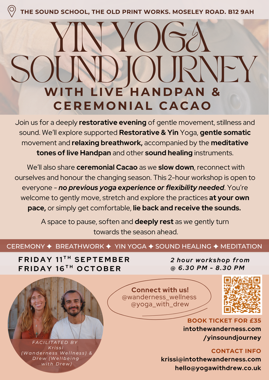 Yin Yoga Sound Journey with Live Handpan & Ceremonial Cacao