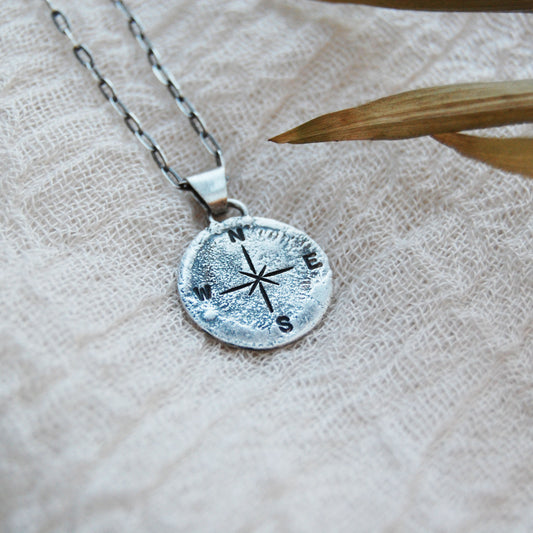 Men's Personalised Compass Disc Necklace