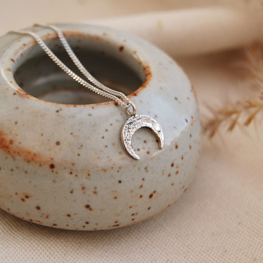 Organic Crescent Lunar Pendant